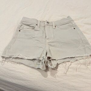 Old Navy Light Tan Frayed Jean Shorts